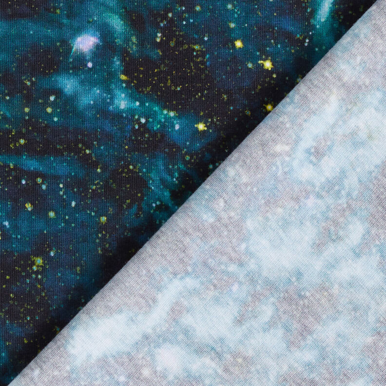 Cotton Jersey Space sparkle Digital Print | by Poppy black/light petrol,  image number 4