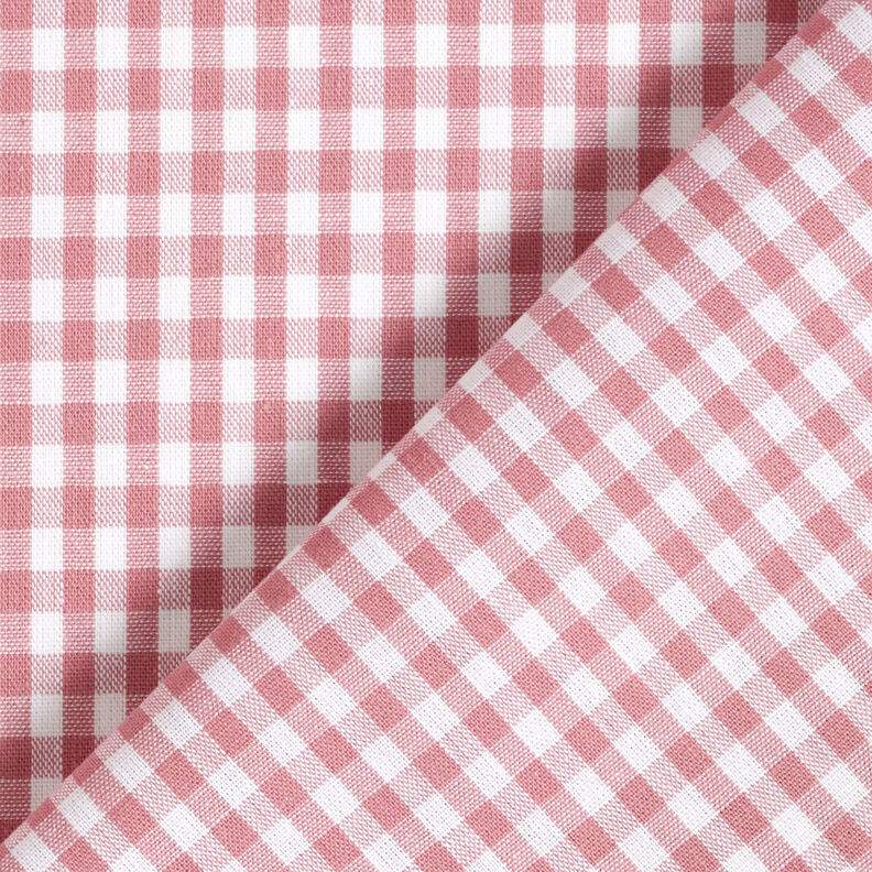 Cotton Vichy check 0,5 cm – dusky pink/white,  image number 4