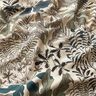 Decor Fabric Half Panama Leafy Forest – natural/petrol,  thumbnail number 2