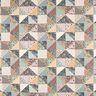 Decor Fabric Half Panama Quilted-Look Flowers – pastel mauve/offwhite,  thumbnail number 1