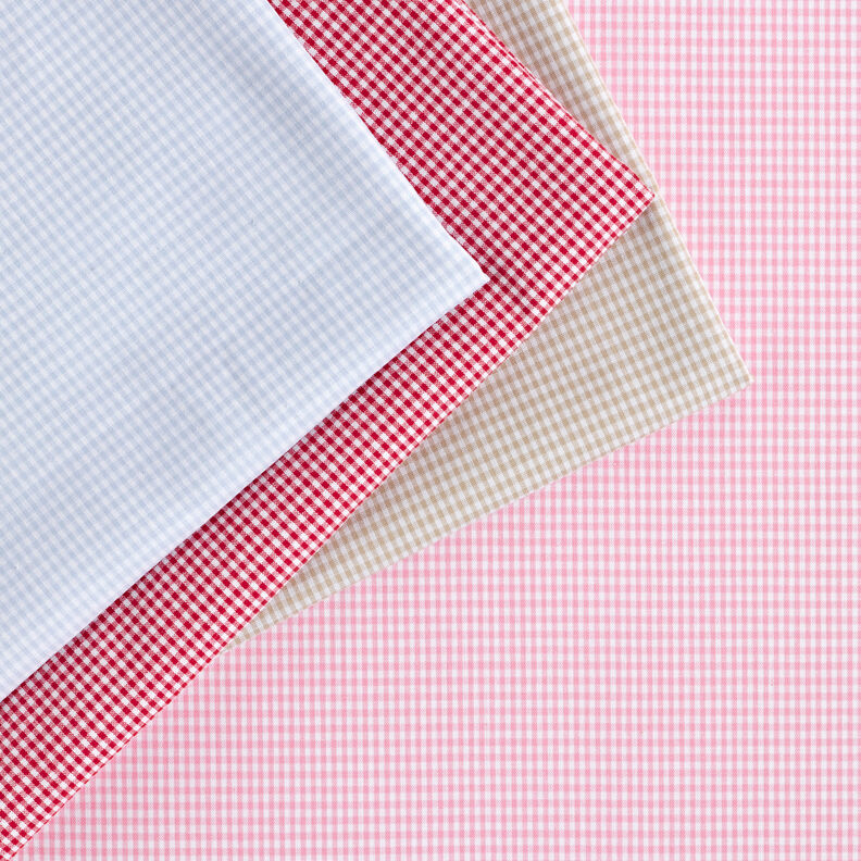 Cotton Vichy check 0,2 cm – pink/white,  image number 5