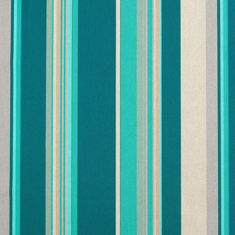 Outdoor Fabric Canvas Mixed stripes – petrol/anemone,  image number 1