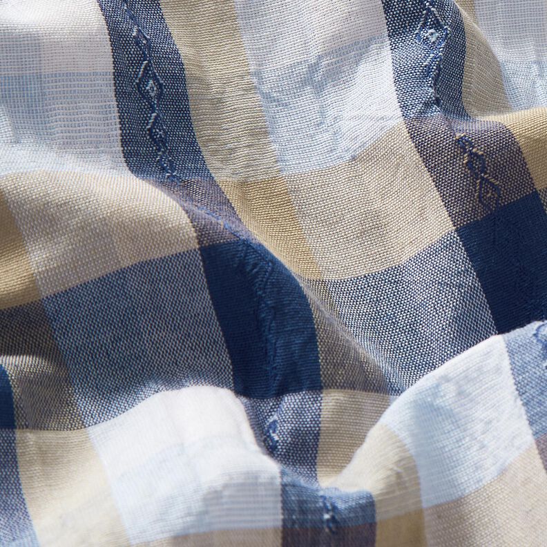 Colourful checks cotton blend – blue,  image number 2