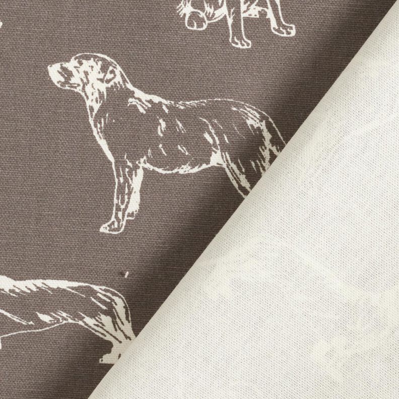 Decor Fabric Canvas Dogs – dark grey/cream,  image number 4