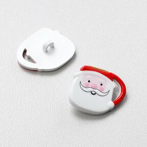 Shank Button Christmas cocoa [25 mm] – white/red, 