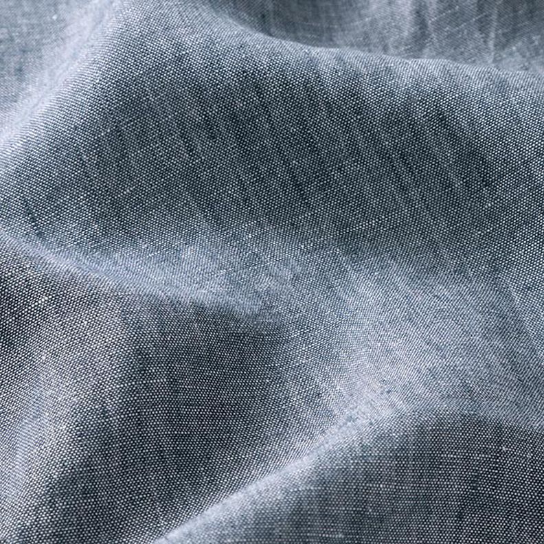 Mottled pure linen – denim blue,  image number 3