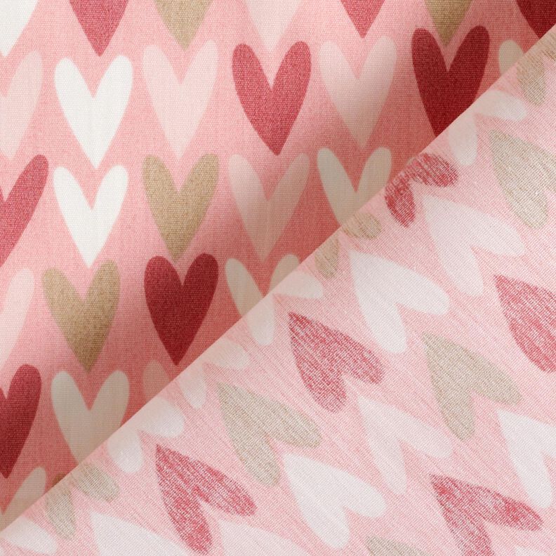 Cotton Poplin hearts – light dusky pink,  image number 4