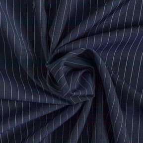 Woollen cloth pinstripe – midnight blue/white, 