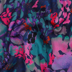 Sateen Presence Charcole Digital Print | Nerida Hansen – midnight blue/lavender, 