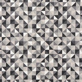 Decor Fabric Half Panama retro diamond pattern – grey/black, 