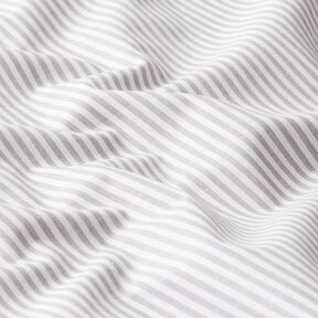 Cotton Poplin Stripes, yarn-dyed – grey/white, 