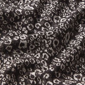 Jacquard knit abstract leopard print – black/misty grey, 