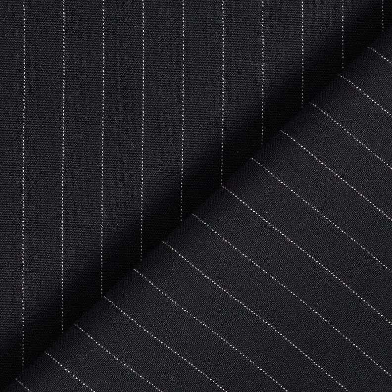 Viscose blend pinstripe – black/white,  image number 3