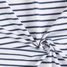 Narrow & Wide Stripes Cotton Jersey – white/navy blue,  thumbnail number 3