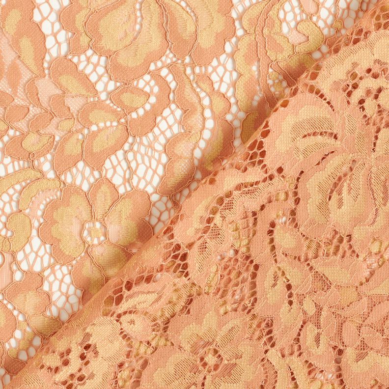 Lace romantic flowers – salmon/vanilla yellow,  image number 4