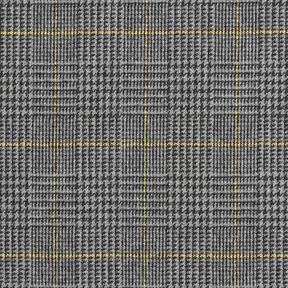 Glen Plaid Wool Fabric – dark grey/yellow, 