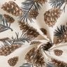 Decor Fabric Canvas Fir Cones – natural/dark brown,  thumbnail number 3