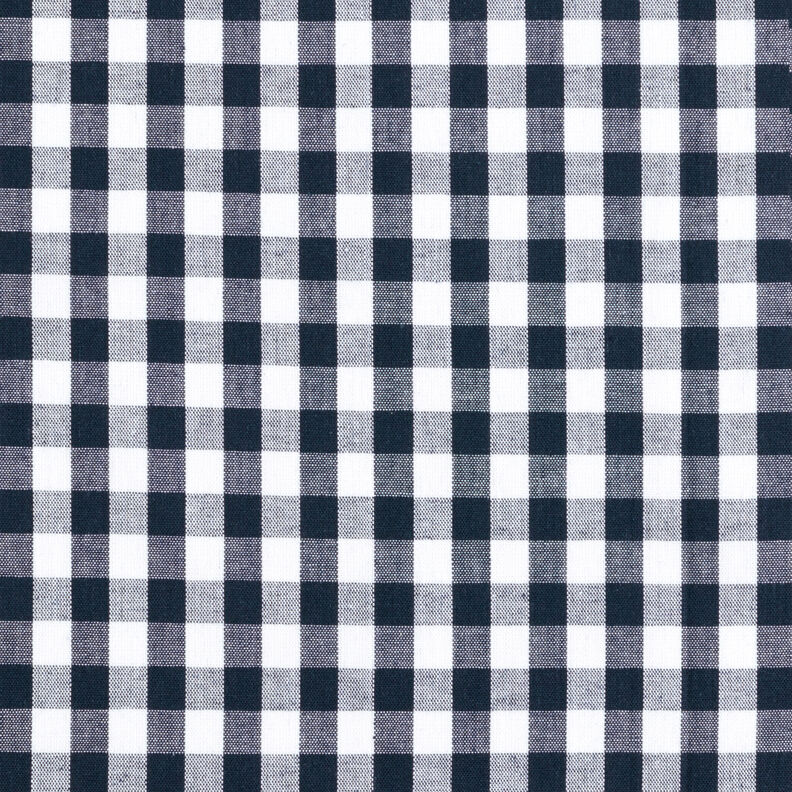 Cotton Vichy check 1 cm – blue-black/white,  image number 1