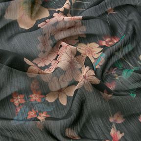 Chiffon flower meadow – black, 