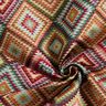 Decor Fabric Tapestry Fabric jagged diamonds – light beige/carmine,  thumbnail number 3