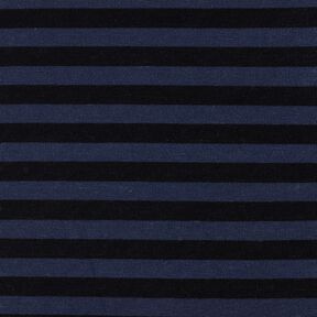 Jersey viscose silk blend stripes – navy blue/black, 