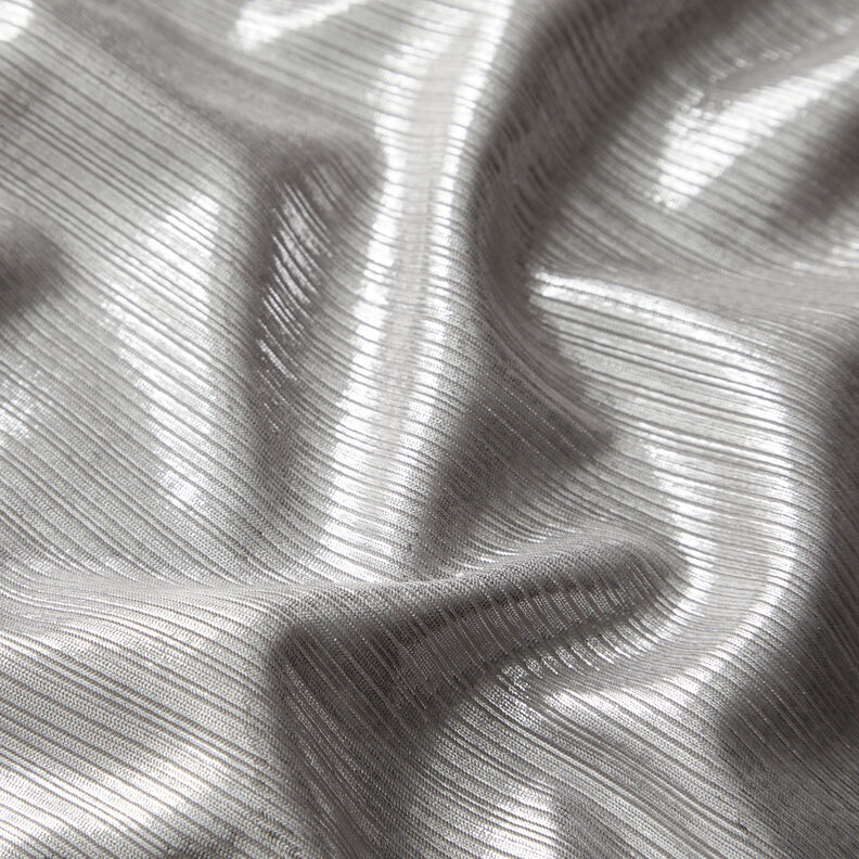 Rib jersey metallic – metallic silver,  image number 2