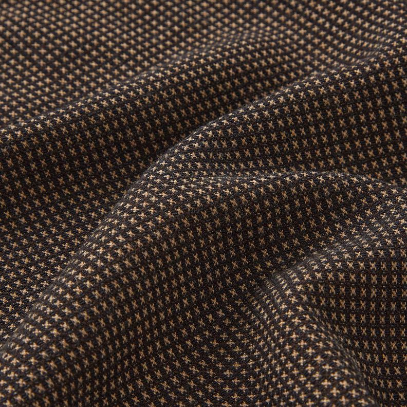 Wool blend small circles – black brown/beige,  image number 2