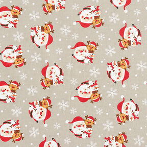 Cotton Cretonne Christmas Cheer – light taupe, 