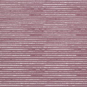 Cotton jersey scribble stripes – aubergine, 