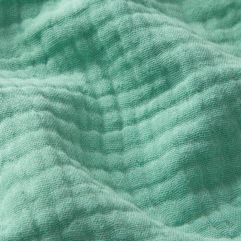 Triple-Layer Cotton Muslin Plain – eucalyptus,  image number 2