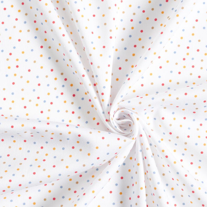 Decor Fabric Sateen colourful little dots – white,  image number 3