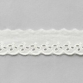 Scalloped Leafy Lace Trim [ 30 mm ] – offwhite, 