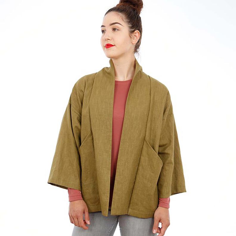 FRAU SINA - kimono jacket with slanted pockets, Studio Schnittreif | XS - XXL,  image number 2