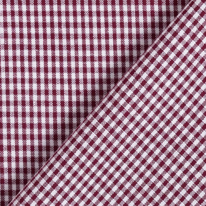 Cotton Poplin Mini check – burgundy/white,  image number 4