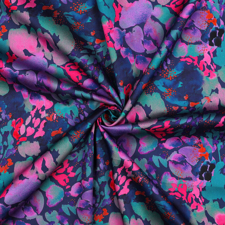 Sateen Presence Charcole Digital Print | Nerida Hansen – midnight blue/lavender,  image number 3