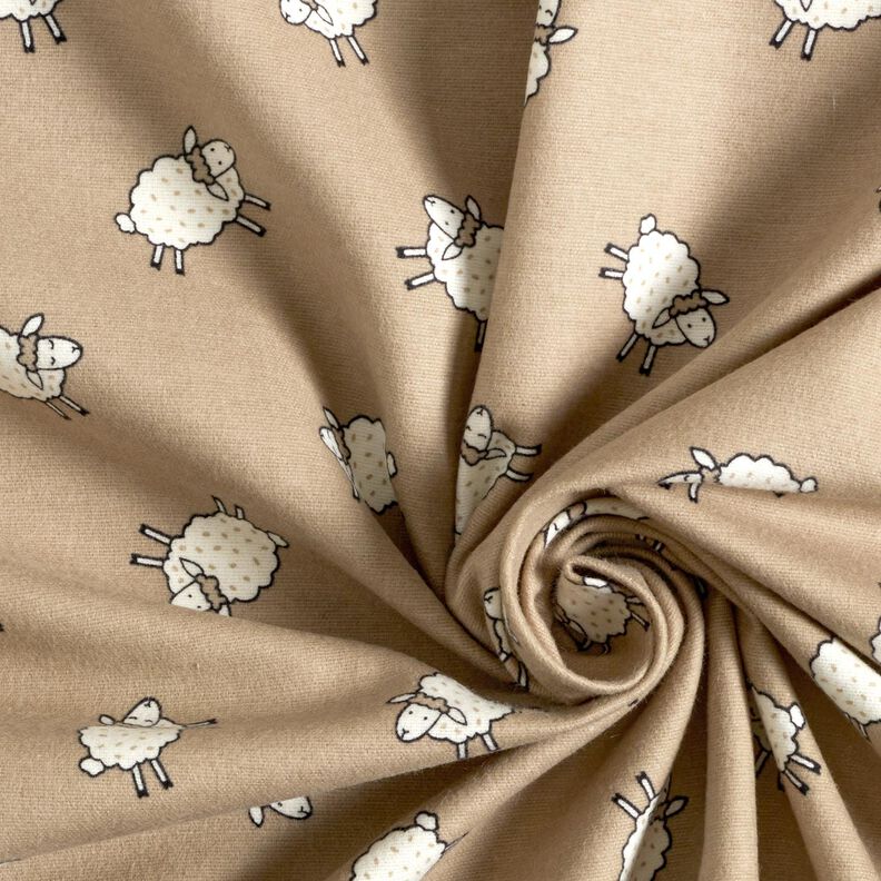 Cotton Flannel Lambs | by Poppy – dark taupe,  image number 3