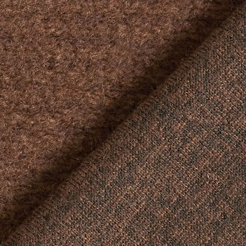 Mottled Wool Blend Knit Coating – chocolate,  image number 3