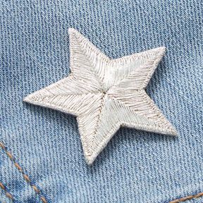 Patch Star – metallic silver, 