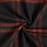 Coat fabric wool blend tartan – terracotta/black,  thumbnail number 4