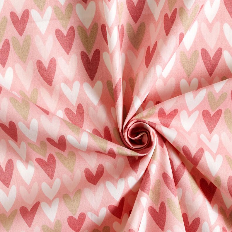 Cotton Poplin hearts – light dusky pink,  image number 3