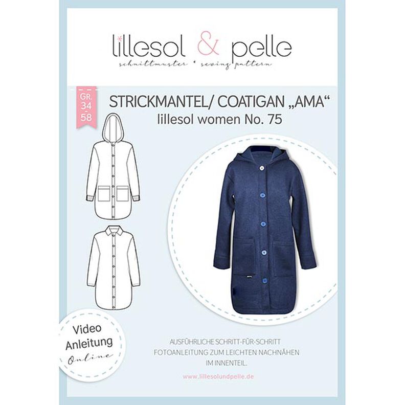 Knit coat / Coatigan Ama | Lillesol & Pelle No. 75 | 34-58,  image number 1