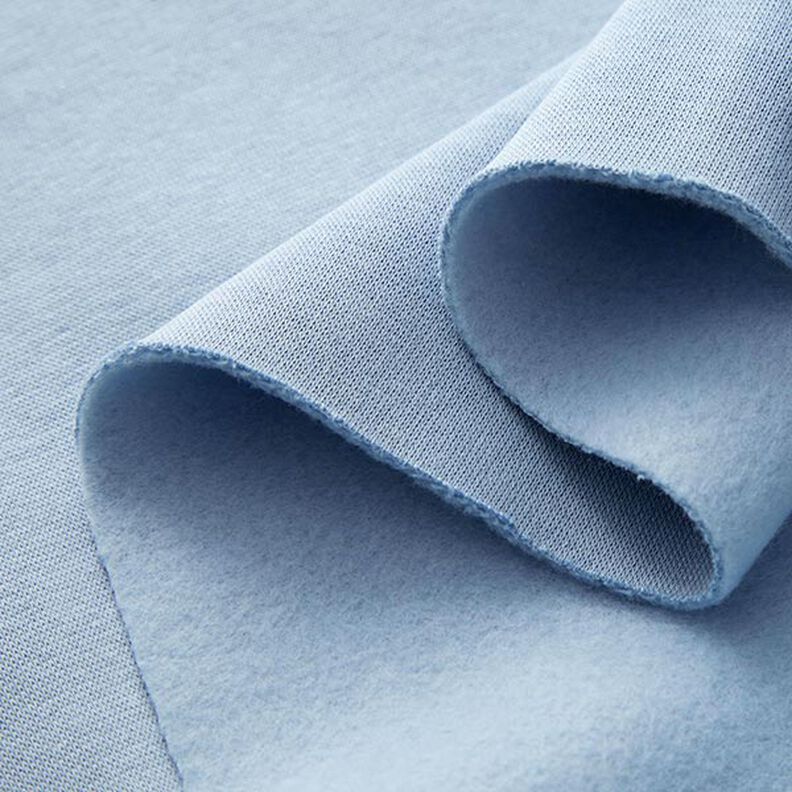 Brushed Sweatshirt Fabric – sky blue,  image number 4