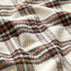 Seersucker tartan – beige/terracotta, 