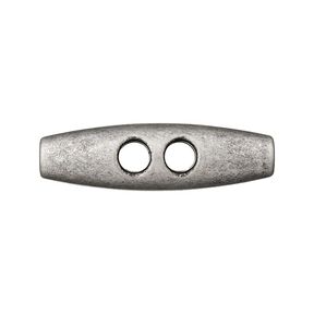 Metallised Polyester Toggle – antique silver, 