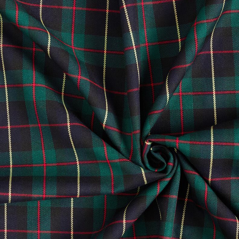 Viscose mix tartan – fir green/black,  image number 3