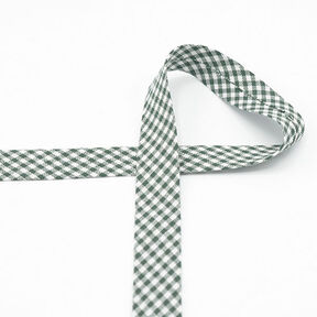 Bias binding Vichy check [20 mm] – dark green, 