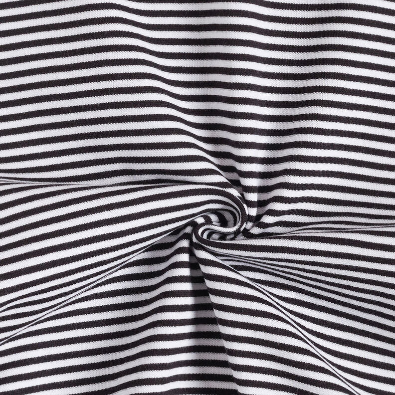 Ribbing Striped tubular fabric – black/white,  image number 3