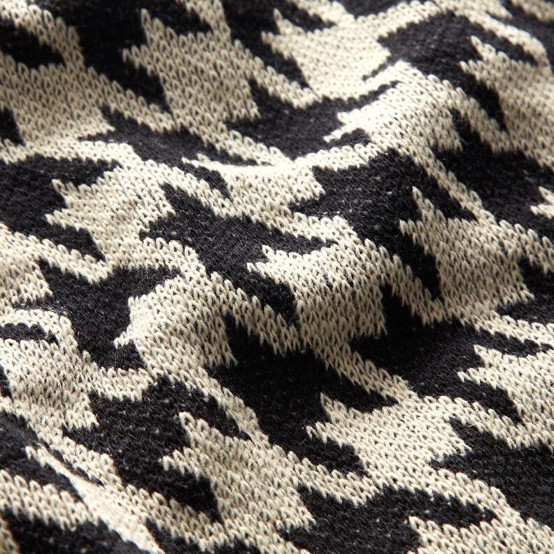 Houndstooth knit – light beige/black,  image number 2