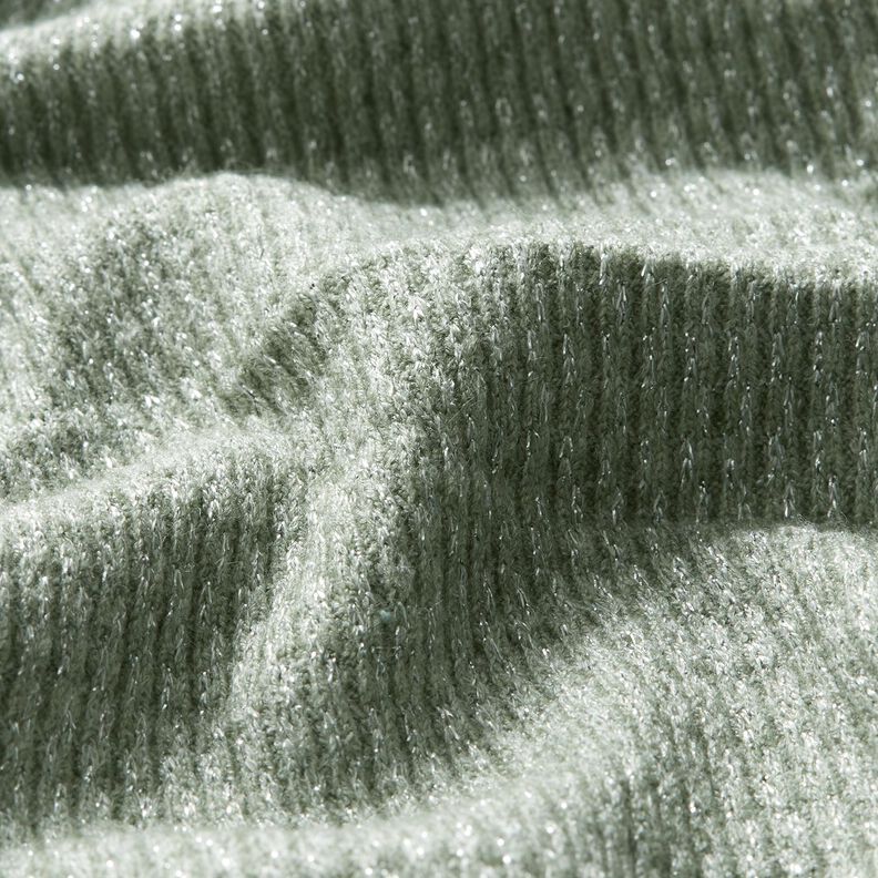 glitter ribbed knit – reed/silver,  image number 2