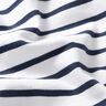 Narrow & Wide Stripes Cotton Jersey – white/navy blue,  thumbnail number 2